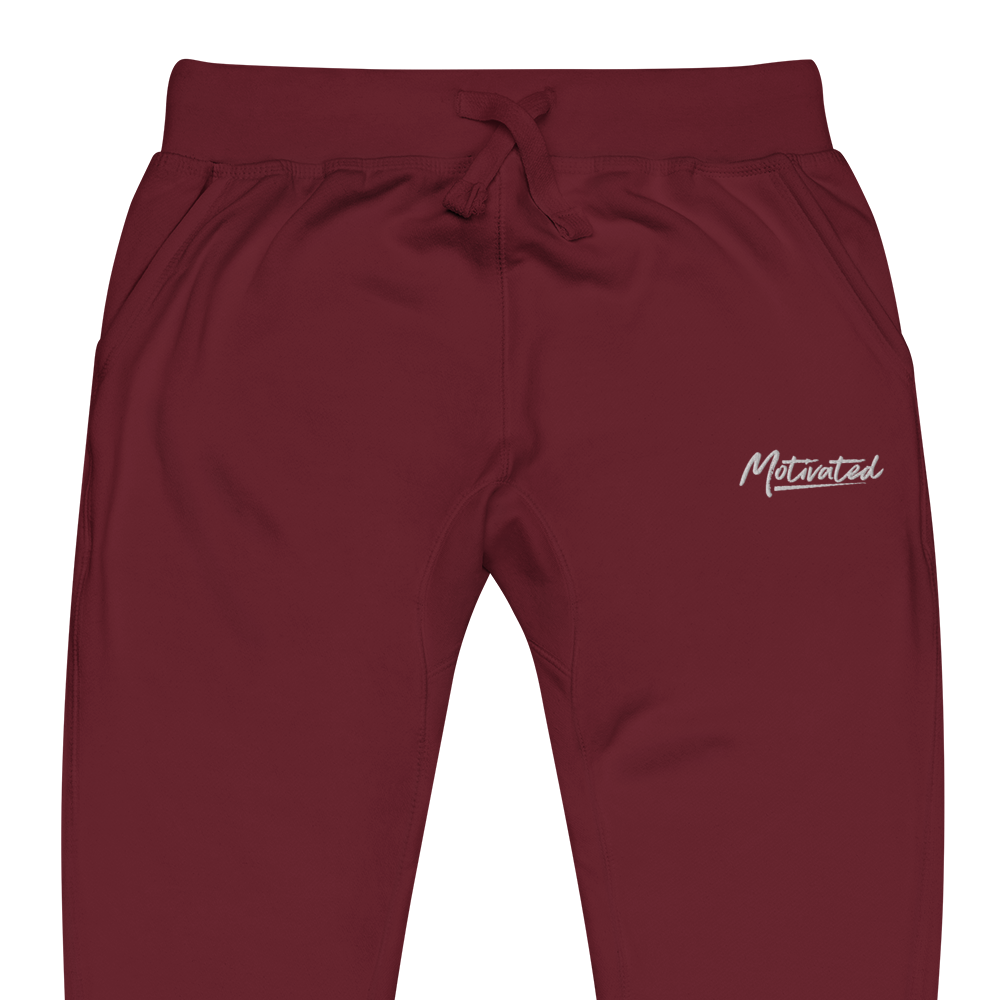 Motivated Unisex fleece sweatpants (Embroidered)