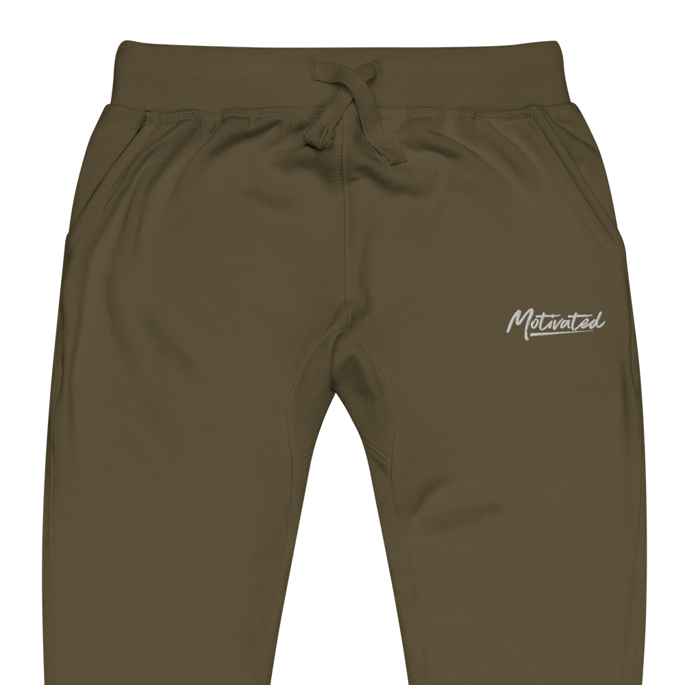 Motivated Unisex fleece sweatpants (Embroidered)