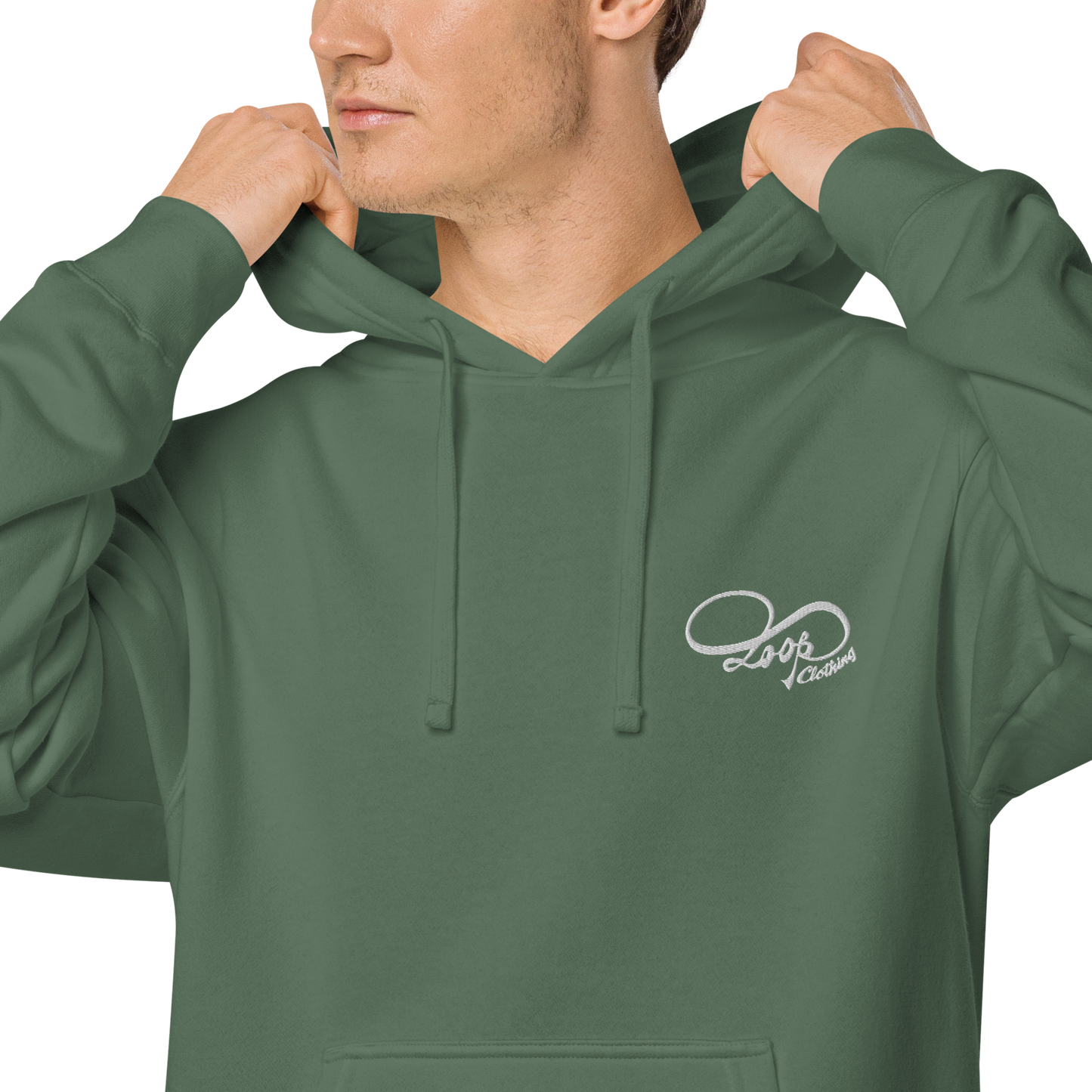 Loop pigment-dyed hoodie (Unisex)