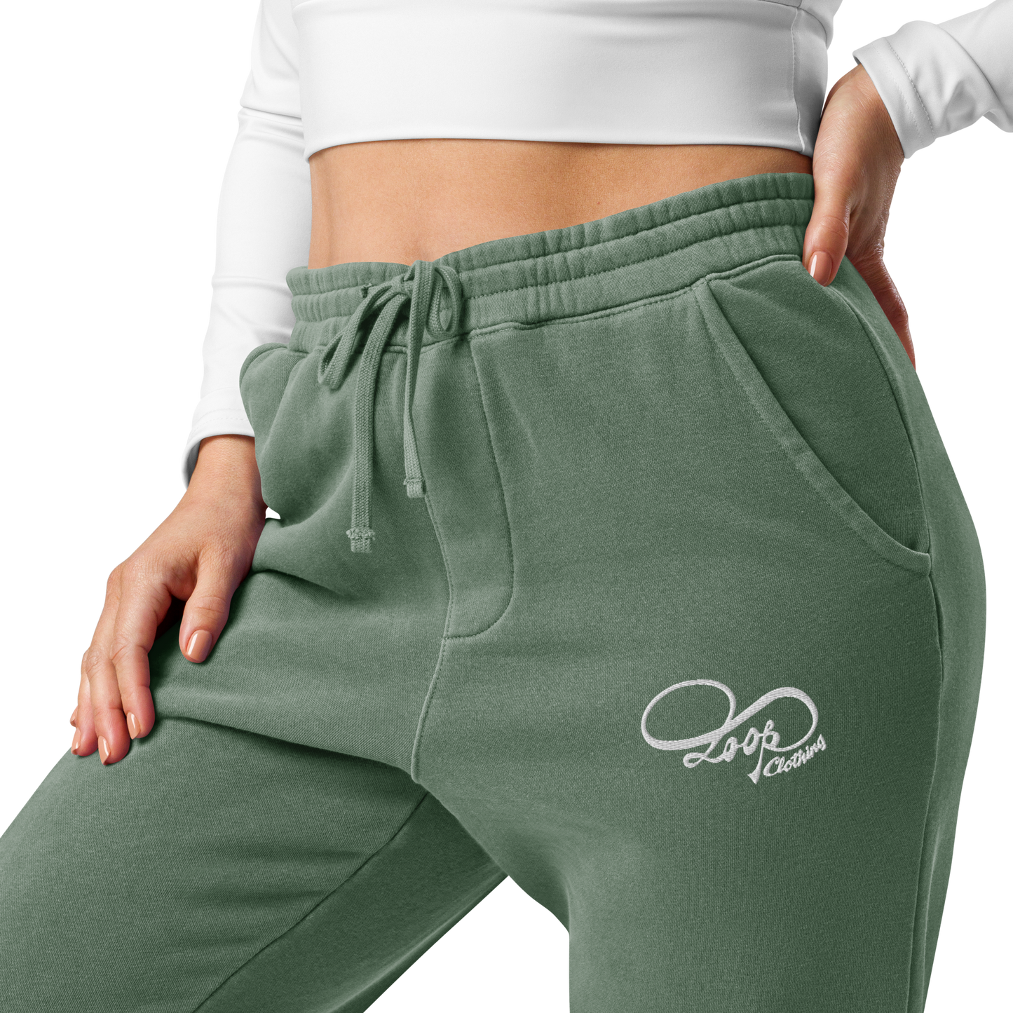 Loop pigment-dyed sweatpants (Unisex)