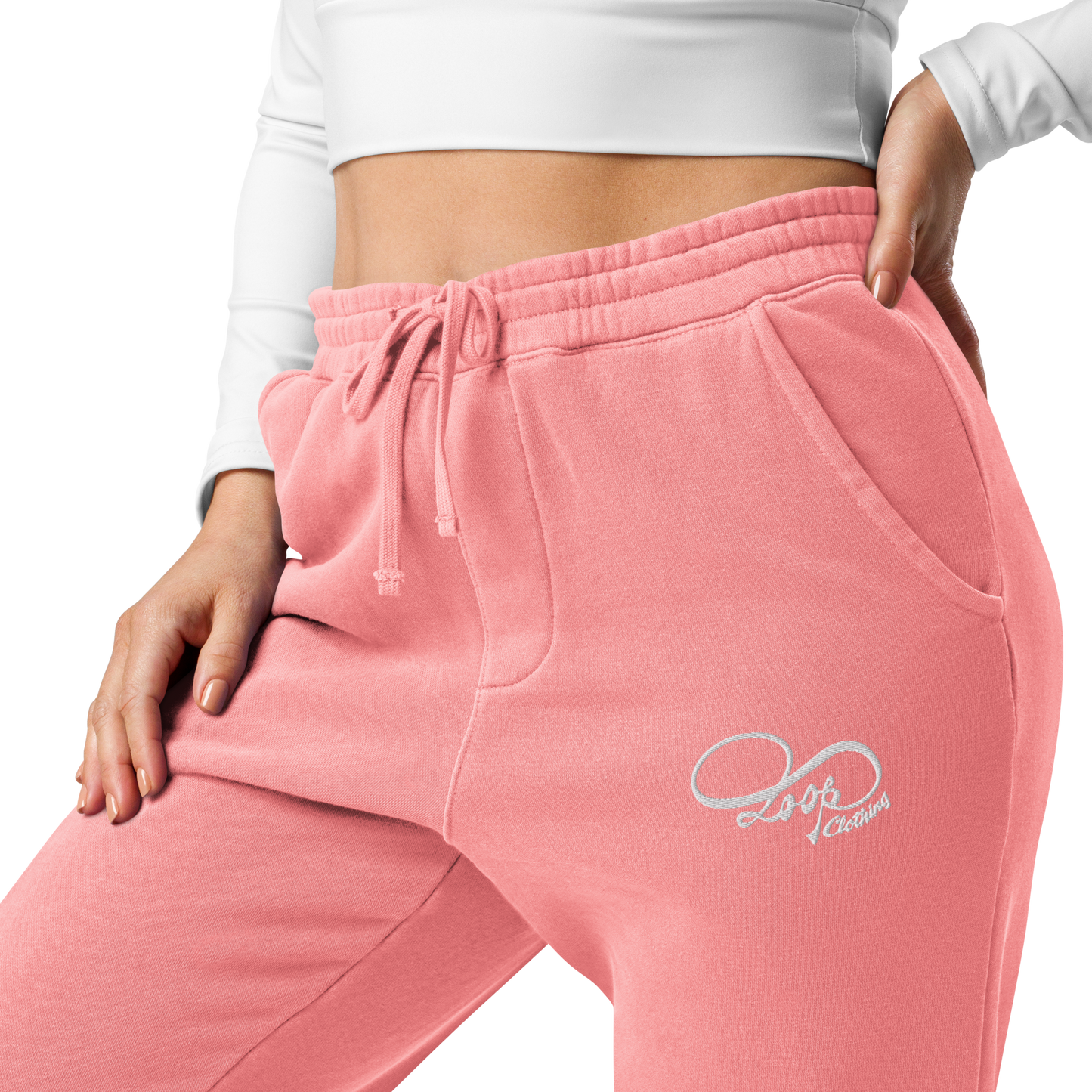 Loop pigment-dyed sweatpants (Unisex)