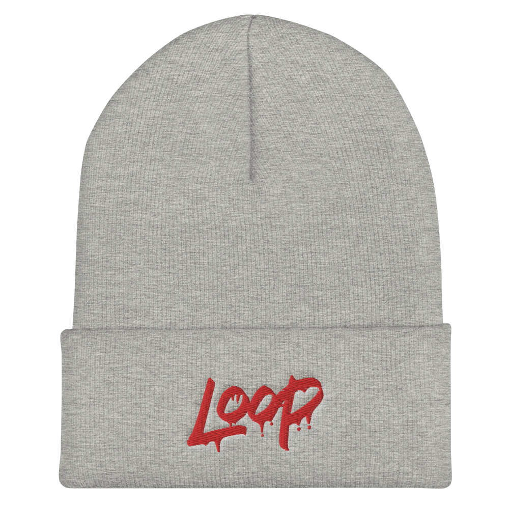 Loop Drip Cuffed Beanie (Red)