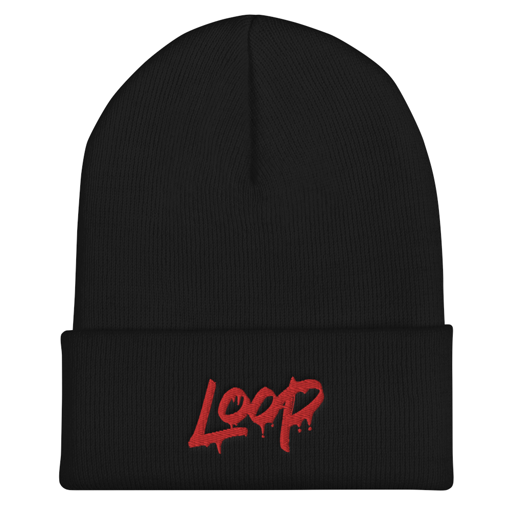 Loop Drip Cuffed Beanie (Red)