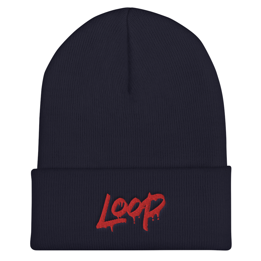 Loop Drip Cuffed Beanie (Red)