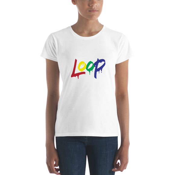 Women's Loop Drip T-Shirt (Multi-Color)