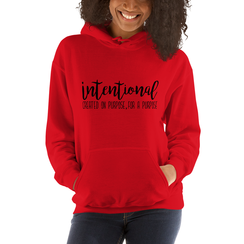 Intentional Hoodie (Black Letters) a
