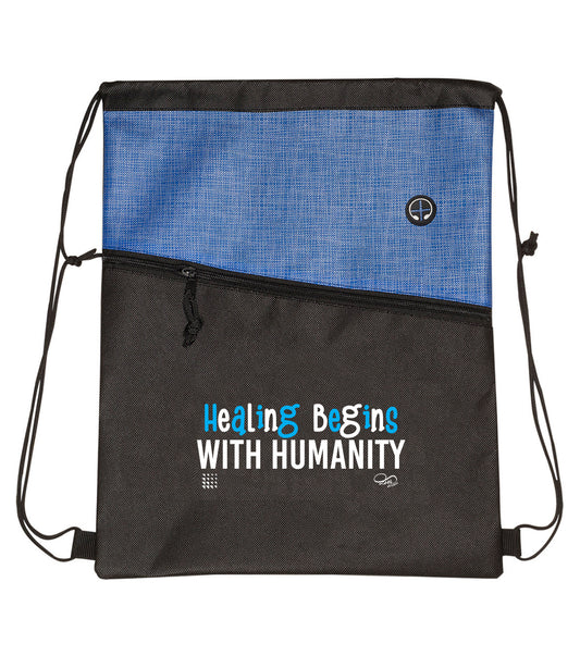 Healing Begins with Humanity Drawstring Bag