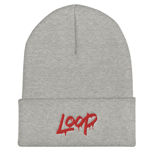 Loop Drip Cuffed Beanie (Red)