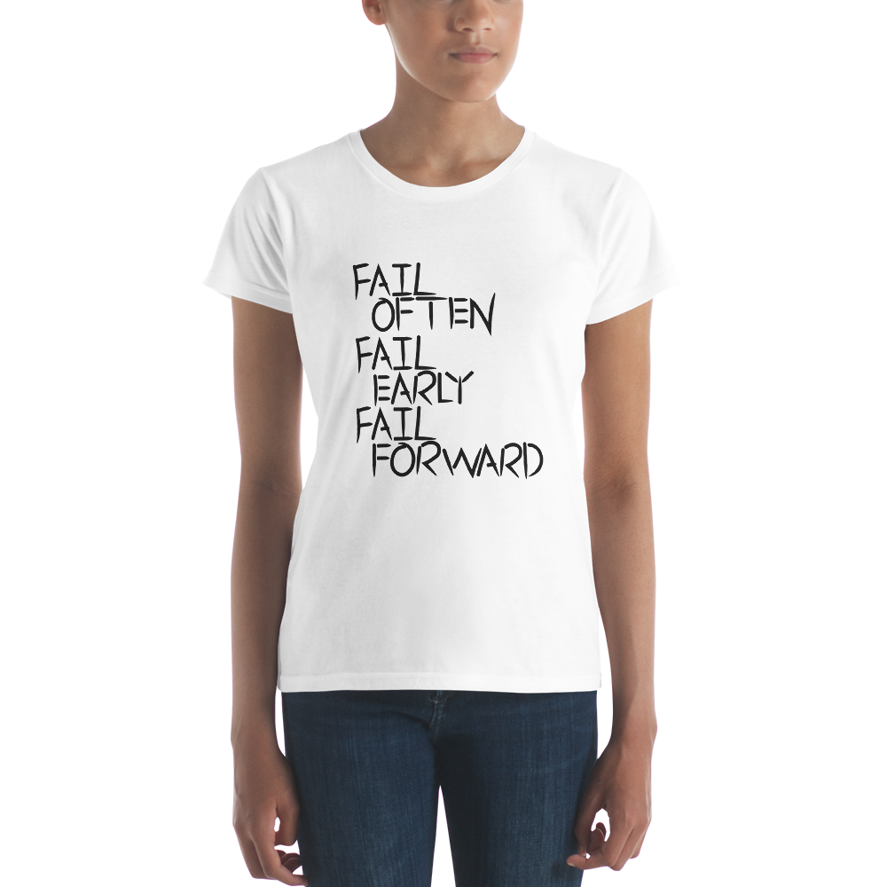 Women's short sleeve fail forward T (BLK LTRG)