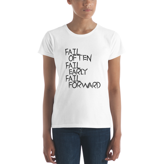 Women's short sleeve fail forward T (BLK LTRG)