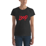 Women's Loop Drip T-shirt (Red)