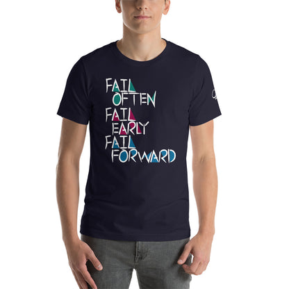 Short-Sleeve Unisex Fail Forward T (Green, Burgundy, Aquamarine)