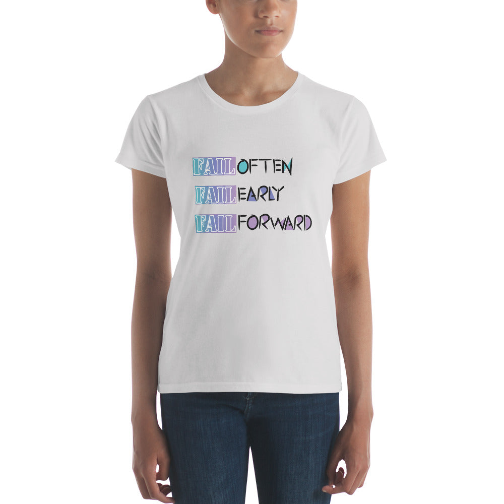 Women's short sleeve Fail Forward T (Pastel)