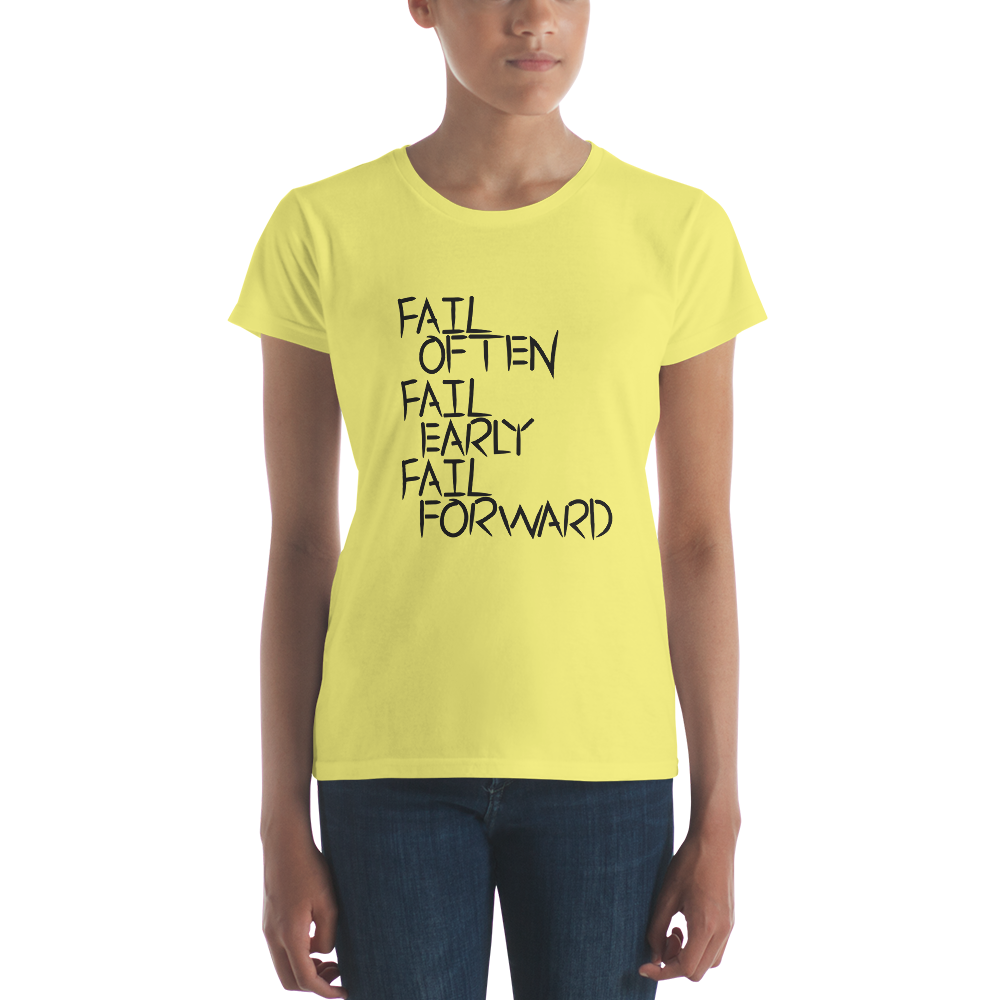 Women's short sleeve fail forward T (BLK LTRG)