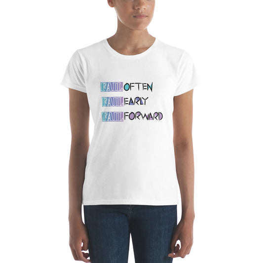 Women's short sleeve Fail Forward T (Pastel)