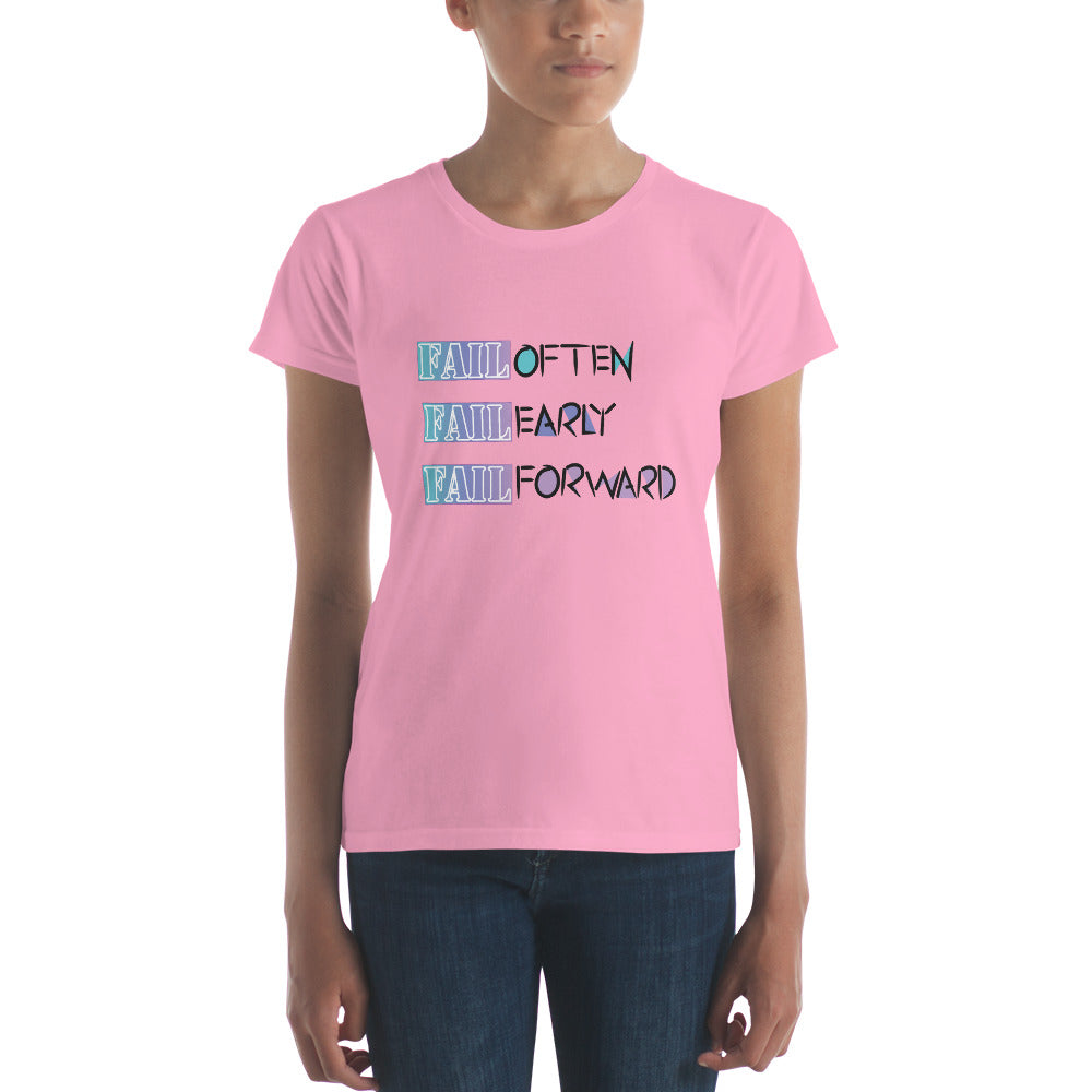 Women's short sleeve Fail Forward T (Pastel)