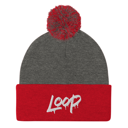 Loop Drip Pom-Pom Beanie